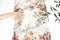 Red and Pink Floral on Cream Stretch Mesh Fabric by the yard